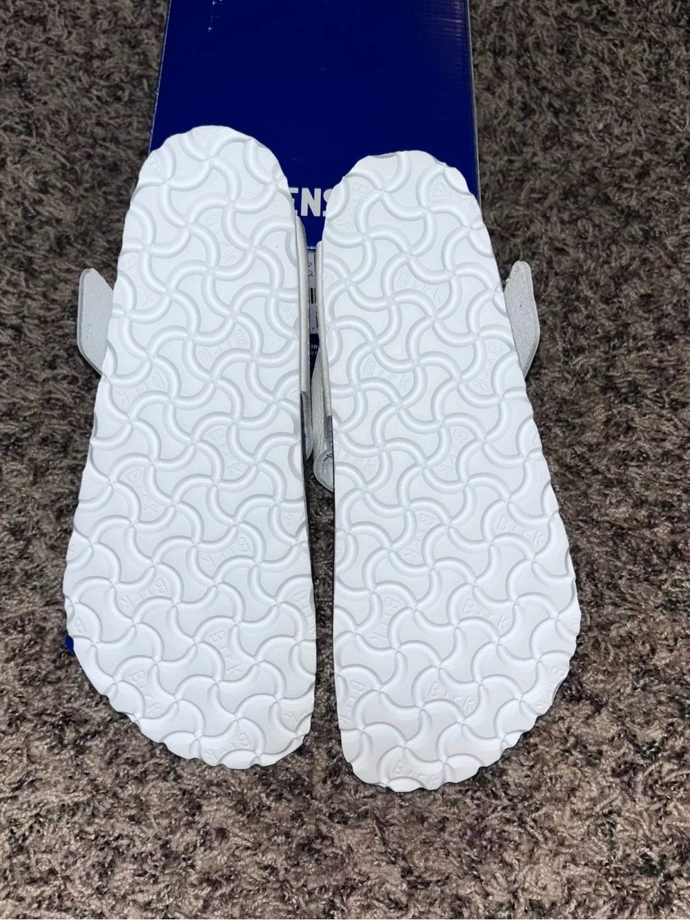 Birkenstock Womens Gizeh Big Buckle Sandals Size 37 6 White Leather Thong Slides